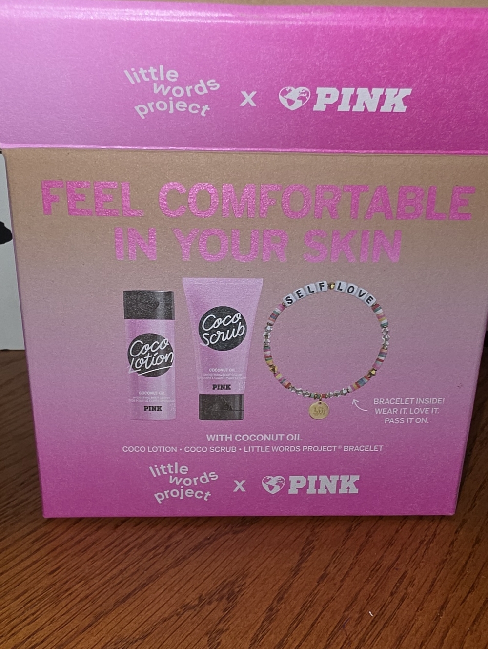 PINK Victoria's Secret Coconut Body Lotion & Scrub Set - Pink Packaging